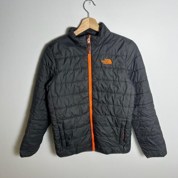 The North Face Other - The North Face Jacket Boys 14-16 Gray Orange Puffer Full Zip Lightweight